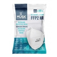 Musk Meltblown Protective Mask FFP2 NR White 1 Τεμάχιο - Προστατευτική Αποστειρωμένη Μάσκα μιας Χρήσης, σε Άσπρο Χρώμα