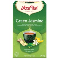 Yogi Tea Green Jasmine 17 Teabags (17 Φακελάκια x 1,8g) - Ρόφημα Βοτάνων με Αρωματικά Άνθη Γιασεμιού & Τζίντζερ για Τόνωση του Οργανισμού