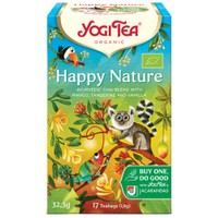 Yogi Tea Happy Nature 17 Teabags (17 Φακελάκια x 1,9g) - Ρόφημα Βοτάνων με Μείγμα Μπαχαρικών & Φρούτων που θα σας Ταξιδέψει με το Άρωμα & τη Γεύση του