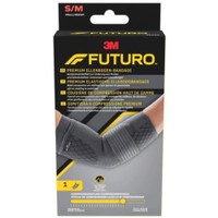 3M Futuro Premium Compression Elbow Sleeve 49006, 1 Τεμάχιο - S/M - Περιαγκωνίδα Συμπίεσης που Βοηθάει στην Ανακούφιση από τη Δυσκαμψία των Μυών, των Αρθρώσεων, τον Πόνο & το Πρήξιμο