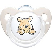 Nuk Disney Baby Winnie The Pooh Silicone Soother 0-6m 1 Τεμάχιο - Γκρι - Ορθοδοντική Πιπίλα Σιλικόνης με Ανατομικό Σχήμα & Σύστημα Διαφυγής Αέρα