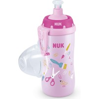 Nuk First Choice Junior Cup 18m+, 300ml - Ροζ - Παιδικό Παγουράκι με Καπάκι Push-Pull από Σιλικόνη