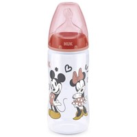 Nuk Disney Mickey Mouse First Choice Plus 6-18m 300ml - Κόκκινο - Πλαστικό Μπιμπερό με Δείκτη Ελέγχου Θερμοκρασίας & Θηλή Σιλικόνης Προσαρμοσμένη στο Σχήμα της Γνάθου