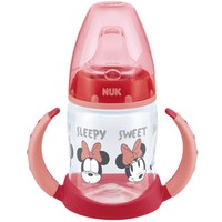 Nuk First Choice Learner Bottle Disney Mickey 6-18m 150ml - Κόκκινο - Μπιμπερό Εκπαίδευσης με Μαλακό Ρύγχος Σιλικόνης, Εργονομικές Λαβές & Δείκτη Ελέγχου Θερμοκρασίας