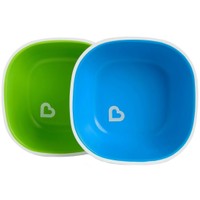 Munchkin Splash Bowls 6m+, 2 Τεμάχια - Πράσινο / Μπλε - Μπολ με Αντιολισθητική Βάση