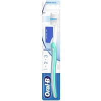 Oral-B 123 Indicator Medium Toothbrush 40mm 1 Τεμάχιο - Τιρκουάζ / Μπλε - Χειροκίνητη Οδοντόβουρτσα, Μέτρια