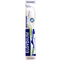 Elgydium Whitening Medium Toothbrush 1 Τεμάχιο - Πράσινο - Μέτρια Οδοντόβουρτσα για πιο Λευκά Δόντια