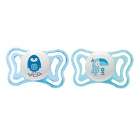 Chicco Silicone Soother Physio Forma Light 2-6m 2 Τεμάχια - Μπλε/ Γαλάζιο - Ελαφριά Πιπίλα Σιλικόνης από 2 Έως 6 Μηνών