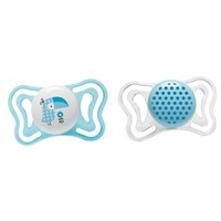Chicco Silicone Soother Physio Forma Light 2-6m 2 Τεμάχια - Γαλάζιο/ Διάφανο - Ελαφριά Πιπίλα Σιλικόνης από 2 Έως 6 Μηνών