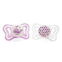 Chicco Silicone Soother Physio Forma Light 2-6m (Φωσφορίζει στο Σκοτάδι) 2 Τεμάχια - Ροζ/ Διάφανο - Πιπίλα Σιλικόνης που Λάμπει στο Σκοτάδι από 2 Έως 6 Μηνών