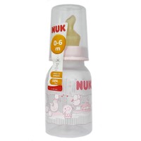 Nuk Classic Feeding Bottle Latex Teat 110ml - Μπιμπερό Πολυπροπυλενίου με Θηλή από Φυσικό Καουτσούκ