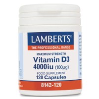 Δώρο Lamberts Vitamin D3 4000iu 100μg Συμπλήρωμα Διατροφής για την Φυσιολογική Λειτουργία του Ανοσοποιητικού Συστήματος 120caps