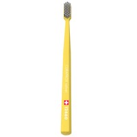 Curaprox CS 12460 Velvet Toothbrush 1 Τεμάχιο - Κίτρινο / Γκρι - Οδοντόβουρτσα με Εξαιρετικά Απαλές & Πυκνές Ίνες Curen για Πολύ Ευαίσθητα Δόντια