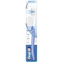 Oral-B 123 Indicator Medium Toothbrush 40mm 1 Τεμάχιο - Μπλε / Λευκό - Χειροκίνητη Οδοντόβουρτσα, Μέτρια