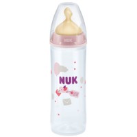 Nuk Classic Bottle Latex Medium Teat 6m+ 250ml 1 Τεμάχιο Κωδ 10741646 - Ροζ - Μπιμπερό Πολυπροπυλενίου με Θηλή Μεσαίας Οπής από Φυσικό Καουτσούκ από 6+ Μηνών
