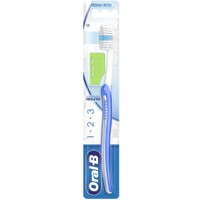 Oral-B 123 Indicator Medium Toothbrush 35mm 1 Τεμάχιο - Μπλε / Πράσινο - Χειροκίνητη Οδοντόβουρτσα με Μέτριες Ίνες