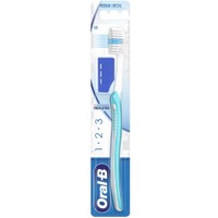 Oral-B 123 Indicator Medium Toothbrush 35mm 1 Τεμάχιο - Γαλάζιο / Μπλε - Χειροκίνητη Οδοντόβουρτσα με Μέτριες Ίνες