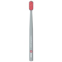 Curaprox CS 12460 Velvet Toothbrush 1 Τεμάχιο - Γκρι / Ροζ - Οδοντόβουρτσα με Εξαιρετικά Απαλές & Πυκνές Ίνες Curen για Πολύ Ευαίσθητα Δόντια