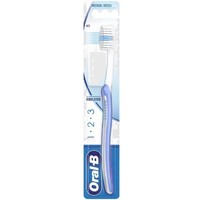 Oral-B 123 Indicator Medium Toothbrush 40mm 1 Τεμάχιο - Λιλά / Λευκό - Χειροκίνητη Οδοντόβουρτσα, Μέτρια