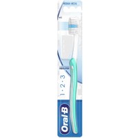 Oral-B 123 Indicator Medium Toothbrush 40mm 1 Τεμάχιο - Τιρκουάζ / Λευκό - Χειροκίνητη Οδοντόβουρτσα, Μέτρια