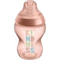 Tommee Tippee Closer to Nature Baby Bottle 0m+, 260ml Κωδ 42250205 - Ροζ - Μπιμπερό Πολυπροπυλενίου Αργής Ροής με Θηλή Σιλικόνης Κατά των Κολικών