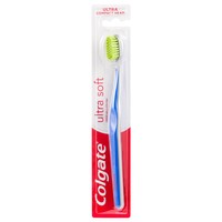 Colgate Ultra Soft Toothbrush 1 Τεμάχιο - Μπλε - Οδοντόβουρτσα με Πολύ Μαλακές Ίνες, Κατά της Πλάκας & των Επιφανειακών Χρωματικών Λεκέδων