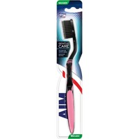 Aim Gentle Care Toothbrush Soft 1 Τεμάχιο - Ροζ / Μαύρο - Μαλακή Οδοντόβουρτσα με Θύσανους με Λεπτές Άκρες για Βαθύ Καθαρισμό & Λεύκανση Απαλή με τα Ούλα