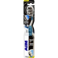 Aim White Now Antibac + White Medium Toothbrush 1 Τεμάχιο - Πετρόλ - Μέτρια Οδοντόβουρτσα για πιο Λεία, Λευκότερα Δόντια με Ίνες Κατά των Βακτηρίων