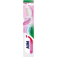 Aim Sensisoft Sensitive Toothbrush 1 Τεμάχιο - Γαλάζιο / Κίτρινο - Χειροκίνητη Μαλακή Οδοντόβουρτσα με 17 Φορές πιο Λεπτές Άκρες για τη Φροντίδα των Ούλων