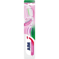 Aim Sensisoft Sensitive Toothbrush 1 Τεμάχιο - Ροζ / Πράσινο - Χειροκίνητη Μαλακή Οδοντόβουρτσα με 17 Φορές πιο Λεπτές Άκρες για τη Φροντίδα των Ούλων