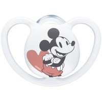 Nuk Space Disney Baby Silicone Soother 0-6m 1 Τεμάχιο, Κωδ. 10.571.582 - White - Πιπίλα Σιλικόνης με Φαρδιές Οπές Εξαερισμού