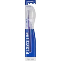 Elgydium Classic Medium Toothbrush 1 Τεμάχιο - Μωβ - Χειροκίνητη Οδοντόβουρτσα Ενηλίκων Μέτριας Σκληρότητας με Εργονομική Λαβή & Αποστρογγυλεμένες Ίνες