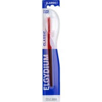 Elgydium Classic Hard Toothbrush 1 Τεμάχιο - Κόκκινο - Χειροκίνητη Σκληρή Οδοντόβουρτσα Ενηλίκων με Εργονομική Λαβή & Αποστρογγυλεμένες Ίνες