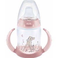 Nuk Disney Bambi First Choice Learner Bottle 6-18m 150ml Κωδ 10.743.313 - Ροζ  - Εκπαιδευτικό Ποτηράκι με Δείκτη Ελέγχου Θερμοκρασίας