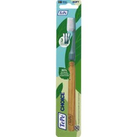 Tepe Choice Soft Toothbrush with Reusable Wooden Handle & Plant Based Brush Heads 1 Τεμάχιο - Πράσινο - Μαλακή Οδοντόβουρτσα με Επαναχρησιμοποιήσιμη Ξύλινη Λαβή & 3 Ανταλλακτικές Κεφαλές