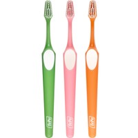 Tepe Supreme Soft Toothbrush 3 Τεμάχια, Πράσινο - Ροζ - Πορτοκαλί - Μαλακή Οδοντόβουρτσα που Διαθέτει Εργονομική Λαβή & Ίνες 2 Επιπέδων για Βελτιωμένη Προσπέλαση