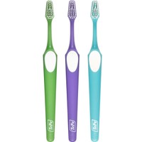 Tepe Supreme Soft Toothbrush 3 Τεμάχια, Πράσινο - Μωβ - Γαλάζιο - Μαλακή Οδοντόβουρτσα που Διαθέτει Εργονομική Λαβή & Ίνες 2 Επιπέδων για Βελτιωμένη Προσπέλαση