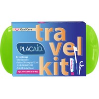 Plac Aid Oral Care Travel Kit 1 Τεμάχιο - Πράσινο - Κιτ Ταξιδίου Στοματικής Υγιεινής που Περιλαμβάνει Οδοντόβουρτσα, Οδοντόκρεμα & Οδοντικό Νήμα με Λαβή