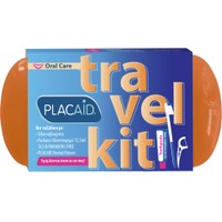 Plac Aid Oral Care Travel Kit 1 Τεμάχιο - Πορτοκαλί - Κιτ Ταξιδίου Στοματικής Υγιεινής που Περιλαμβάνει Οδοντόβουρτσα, Οδοντόκρεμα & Οδοντικό Νήμα με Λαβή