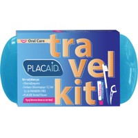 Plac Aid Oral Care Travel Kit 1 Τεμάχιο - Μπλε - Κιτ Ταξιδίου Στοματικής Υγιεινής που Περιλαμβάνει Οδοντόβουρτσα, Οδοντόκρεμα & Οδοντικό Νήμα με Λαβή