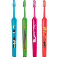 TePe Kids Extra Soft Toothbrush 0-3 Years 4 Τεμάχια - Multicolor 4 - Οδοντόβουρτσα με Μικρή Κωνική Κεφαλή & Πολύ Μαλακές Ίνες Κατάλληλη για τα Πρώτα Δόντια