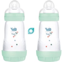 Mam Promo Easy Start Anti-Colic 2m+, 2x260ml, Κωδ 355SBc - Σετ Μπιμπερό Πολυπροπυλενίου με Θηλή Σιλικόνης Μεσαίας Ροής Κατά των Κολικών