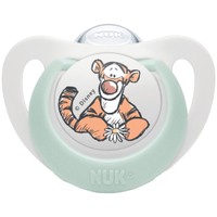 Nuk Star Disney Winnie the Pooh Soother 6-18m 1 Τεμάχιο, Κωδ 10736939 - Λευκό - Εξαιρετικά Μαλακή Πιπίλα Σιλικόνης με Θήκη Μεταφοράς