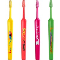 TePe Kids Extra Soft Toothbrush 0-3 Years 4 Τεμάχια - Multicolor 10 - Οδοντόβουρτσα με Μικρή Κωνική Κεφαλή & Πολύ Μαλακές Ίνες Κατάλληλη για τα Πρώτα Δόντια