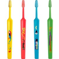 TePe Kids Extra Soft Toothbrush 0-3 Years 4 Τεμάχια - Multicolor 9 - Οδοντόβουρτσα με Μικρή Κωνική Κεφαλή & Πολύ Μαλακές Ίνες Κατάλληλη για τα Πρώτα Δόντια