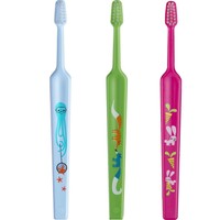 Tepe Kids Mini Extra Soft Toothbrush 0-3 Years 3 Τεμάχια, Γαλάζιο / Πράσινο / Φούξια - Οδοντόβουρτσα με Μικρή Κωνική Κεφαλή & Πολύ Μαλακές Ίνες Κατάλληλη για τα Πρώτα Δόντια