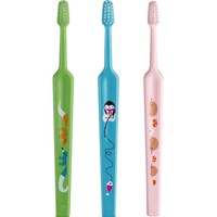 Tepe Kids Mini Extra Soft Toothbrush 0-3 Years 3 Τεμάχια, Πράσινο / Μπλε / Ροζ - Οδοντόβουρτσα με Μικρή Κωνική Κεφαλή & Πολύ Μαλακές Ίνες Κατάλληλη για τα Πρώτα Δόντια