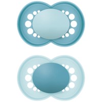 Mam Original Silicone Soother 16m+ 2 Τεμάχια, Κωδ 278SBc - Μπλε / Γαλάζιο - Ορθοδοντική Πιπίλα Σιλικόνης με Θήκη Μεταφοράς & Αποστείρωσης