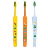 Tepe Good Mini Extra Soft Toothbrush Bolibompa 0-3 Years 3 Τεμάχια - Κίτρινο / Πορτοκαλί / Γαλάζιο - Οδοντόβουρτσα με Πολύ Μαλακές Ίνες & Πολύ Μικρή Κεφαλή για Βρέφη - Νήπια