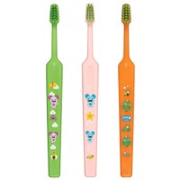 Tepe Good Mini Extra Soft Toothbrush Bolibompa 0-3 Years 3 Τεμάχια - Πράσινο / Ροζ / Πορτοκαλί - Οδοντόβουρτσα με Πολύ Μαλακές Ίνες & Πολύ Μικρή Κεφαλή για Βρέφη - Νήπια